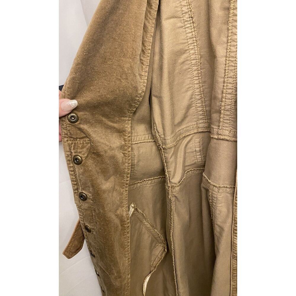 Rare!! Vintage Tommy Hilfiger Brown Velvet Jacket Women’s Large With Belt - Picture 2 of 8